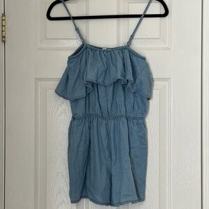 Rebellion Again Ruffle Shorts Romper Juniors Medium Summer Spaghetti Strap